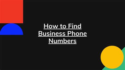 find a company by phone number